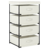Storage Rack With 4 Fabric Baskets Steel