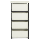 Storage Rack With 4 Fabric Baskets Steel