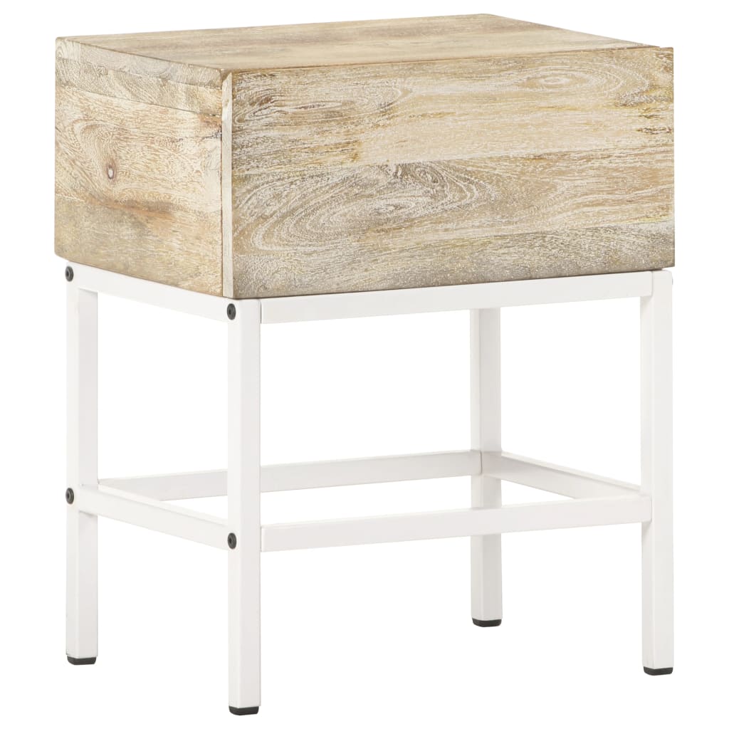 Bedside Table 40X30X50 Cm Solid Mango Wood