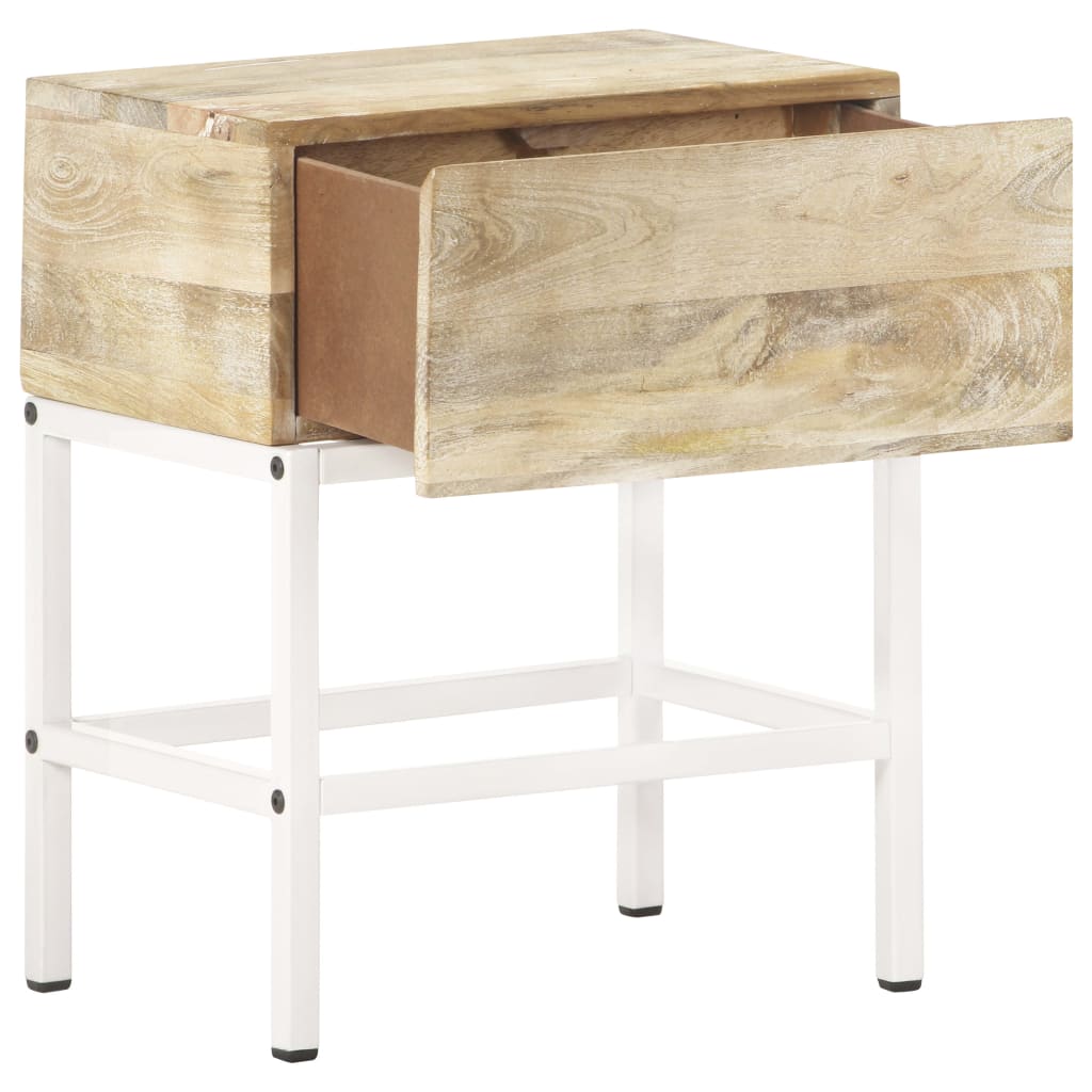 Bedside Table 40X30X50 Cm Solid Mango Wood