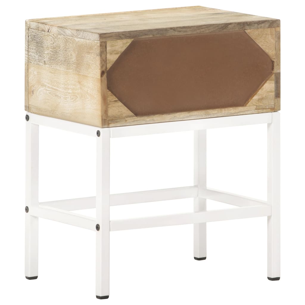 Bedside Table 40X30X50 Cm Solid Mango Wood