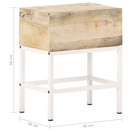 Bedside Table 40X30X50 Cm Solid Mango Wood