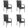 Stackable Outdoor Chairs 2 Pcs Poly Rattan