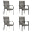 Stackable Outdoor Chairs 2 Pcs Poly Rattan