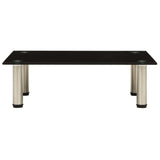 TV Stand Black 60x35x17 cm Tempered Glass