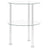 2-Tier Side Table 38X38X50 Cm Tempered Glass