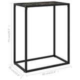 Console Table Black 60X35X75 Cm Tempered Glass