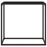 Console Table Black 80X35X75 Cm Tempered Glass