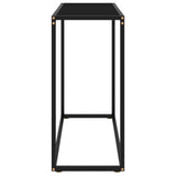 Console Table Black 80X35X75 Cm Tempered Glass