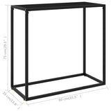 Console Table Black 80X35X75 Cm Tempered Glass