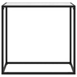 Console Table White 80x35x75 cm Tempered Glass
