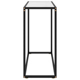 Console Table White 80x35x75 cm Tempered Glass