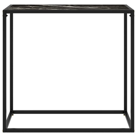 Console Table Black 80X35X75 Cm Tempered Glass