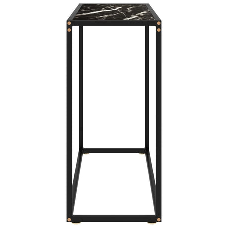 Console Table Black 80X35X75 Cm Tempered Glass