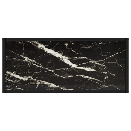 Console Table Black 80X35X75 Cm Tempered Glass