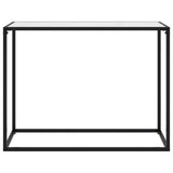 Console Table White 100X35X75 Cm Tempered Glass