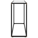 Console Table White 100X35X75 Cm Tempered Glass
