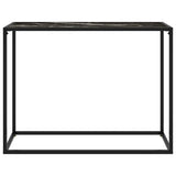 Console Table Black 100x35x75 cm Tempered Glass