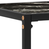 Console Table Black 100x35x75 cm Tempered Glass