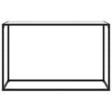 Console Table White 120X35X75 Cm Tempered Glass
