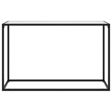 Console Table White 120X35X75 Cm Tempered Glass
