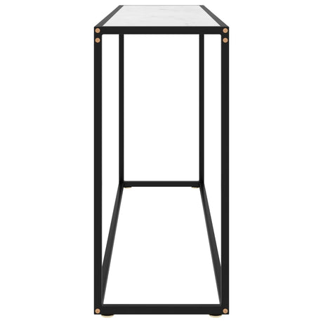 Console Table White 120X35X75 Cm Tempered Glass