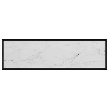 Console Table White 120X35X75 Cm Tempered Glass