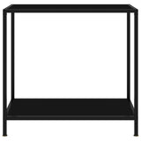 Console Table Black 80x35x75 cm Tempered Glass