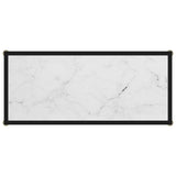Console Table White 80X35X75 Cm Tempered Glass