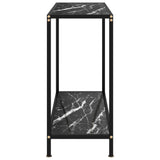 Console Table Black 80x35x75 cm Tempered Glass