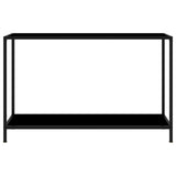 Console Table Black 120x35x75 cm Tempered Glass