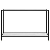 Console Table White 120x35x75 cm Tempered Glass