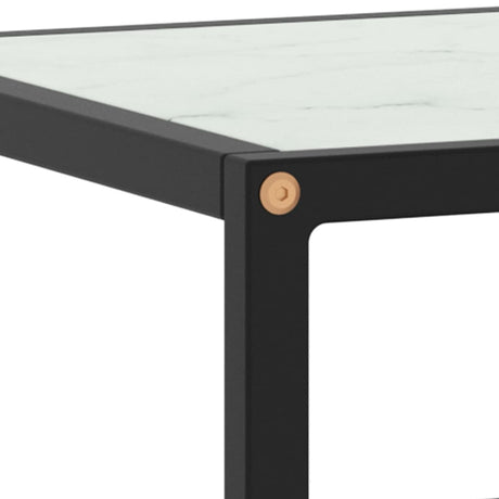 Tv Cabinet Black With Marble Glass 100X40X40 Cm