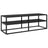 Tv Cabinet Black With Marble Glass 100X40X40 Cm
