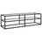 Tv Cabinet Black With Marble Glass 100X40X40 Cm