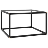 Coffee Table Black With Black Marble Glass