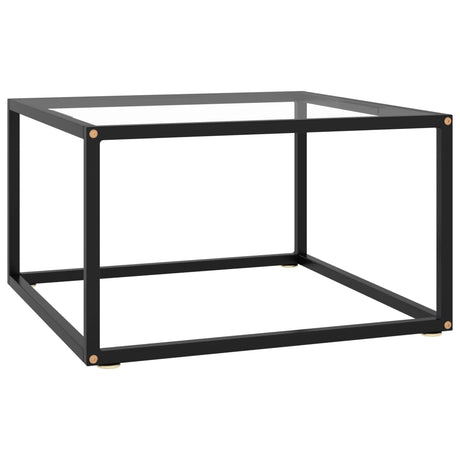 Coffee Table Black With Black Marble Glass