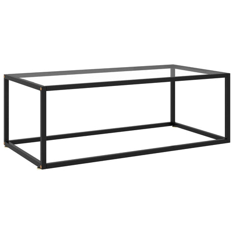 Coffee Table Black With Black Marble Glass