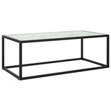 Coffee Table Black With Black Marble Glass