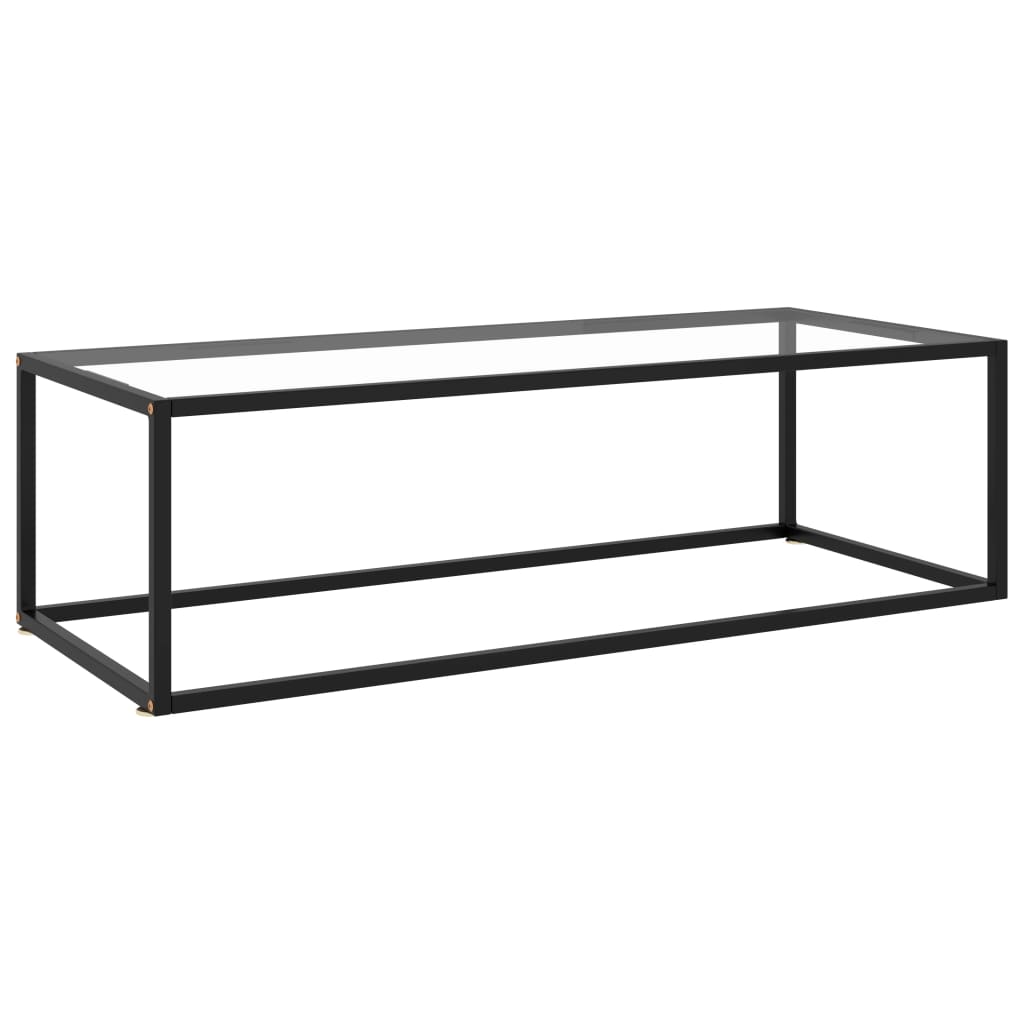 Coffee Table Black With Black Marble Glass
