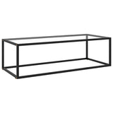 Coffee Table Black With Black Marble Glass