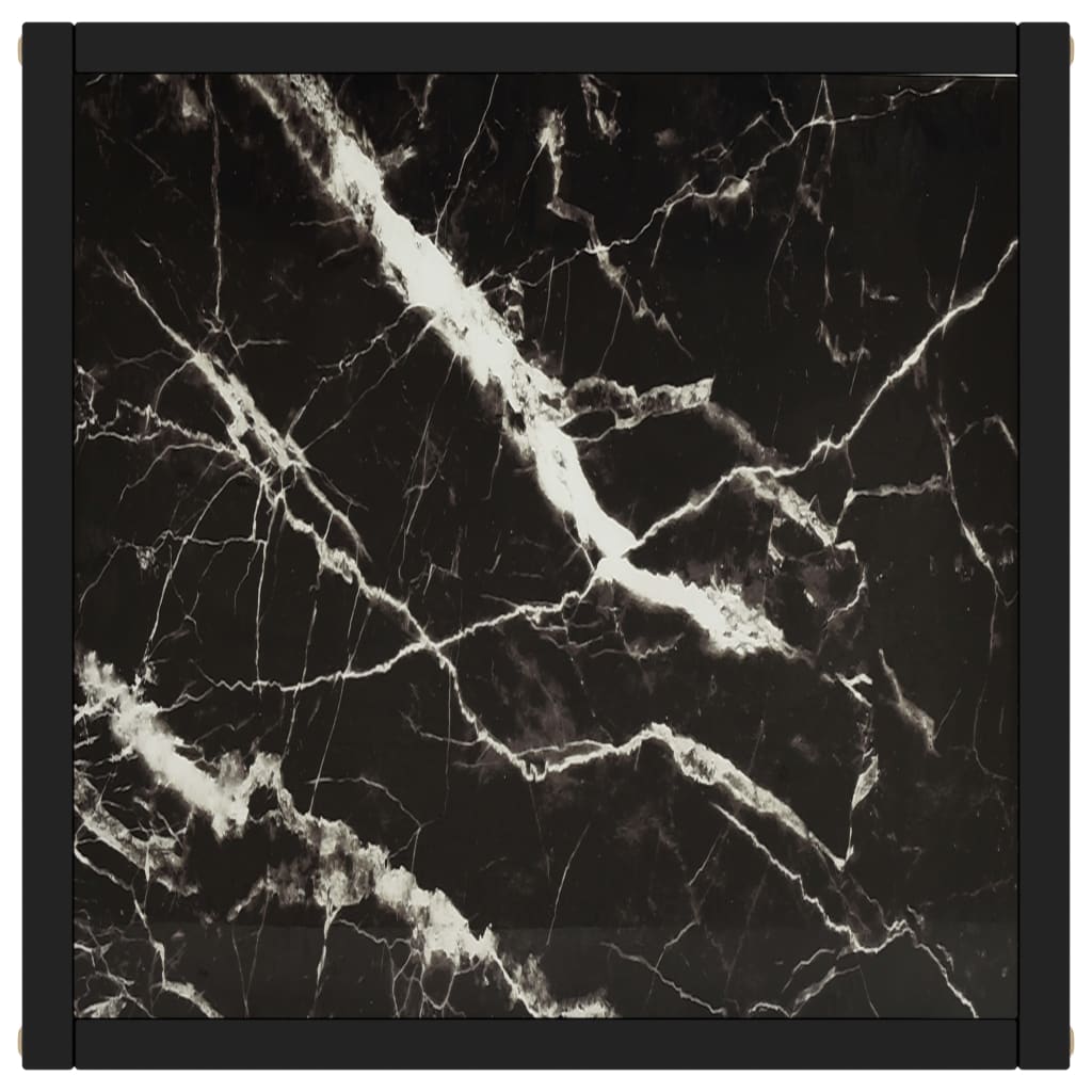 Coffee Table Black With Black Marble Glass