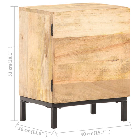 Bedside Cabinet 40X30X51 Cm Solid Mango Wood