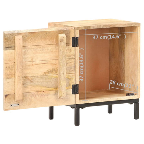 Bedside Cabinet 40X30X51 Cm Solid Mango Wood