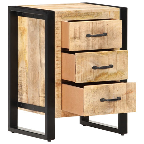 Bedside Cabinet 40X35X55 Cm Solid Mango Wood