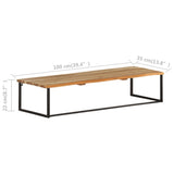 Peg With Live Edge 100X35X22 Cm Solid Acacia Wood