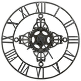 Wall Clock Silver 78 Cm Metal