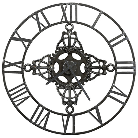 Wall Clock Silver 78 Cm Metal