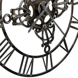 Wall Clock Silver 78 Cm Metal