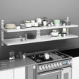 2-Tier Floating Wall Shelves 2 Pcs Stainless Steel
